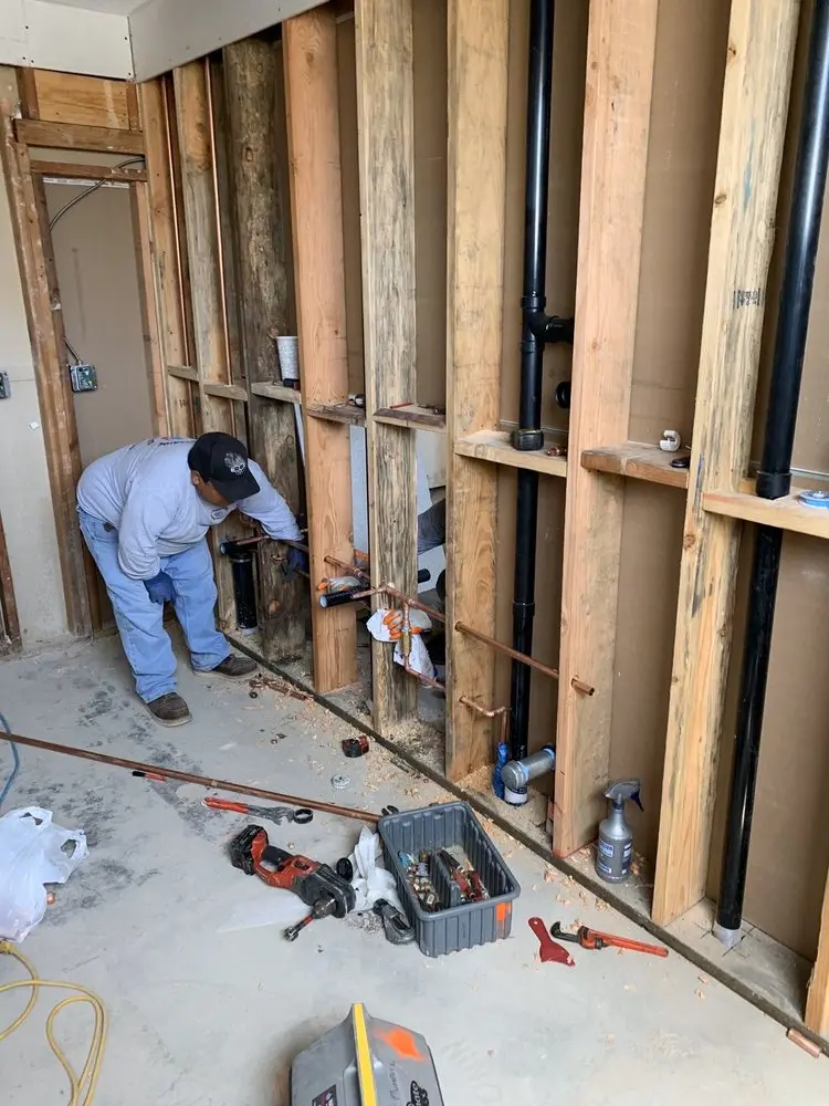 Commercial rough-in plumbing for Water Heater Replacement in Camino